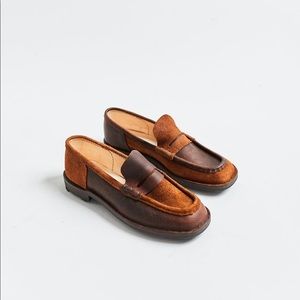 AE MCATEER PENNY LOAFER - BROWN PULL UP SPECTATOR